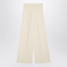 Max Mara Ivory wide leg pants in viscose knit