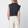 ISABEL MARANT Nayda asymmetrical T-shirt with midnight blue print