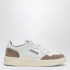 AUTRY Medalist Low Sneakers in white leather and brown suede