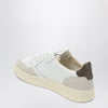 AUTRY Medalist sneakers in white and khaki leather and suede