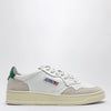 AUTRY Medalist Sneakers in white/green leather and suede