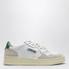 AUTRY Medalist Sneakers in white/green leather and suede