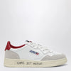 AUTRY Medalist Low Sneakers in white/red leather and suede