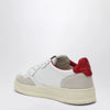 AUTRY Medalist Low Sneakers in white/red leather and suede
