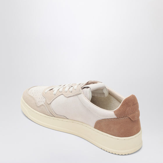 AUTRY Medalist trainer in Sand/Cigar leather and suede