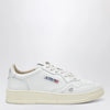 AUTRY Medalist Low Sneakers in white leather with shell detail