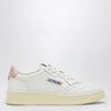 AUTRY White/pink leather Medalist Sneakers