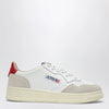 AUTRY Medalist Low sneakers in white/red leather and suede