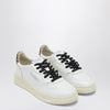 AUTRY Medalist Low sneakers in white with leopard-print pony hair