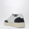 AUTRY Medalist Low sneakers in white and black leather with glitter
