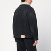 ISABEL MARANT Black Pimia jacket in denim and faux fur