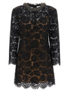 Self-Portrait Lace Dress With Jewel Collar
