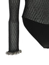 Self-Portrait Openwork Knitted Bodysuit