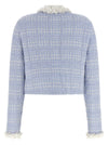Self-Portrait Check Knit Jacket