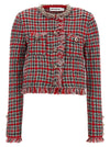 Self-Portrait Fringed Knit Jacket