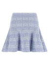 Self-Portrait Check Knit Skirt