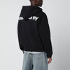 Awake NY Black hooded sweatshirt with logo print