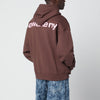 Awake NY Brown hooded sweatshirt with logo print
