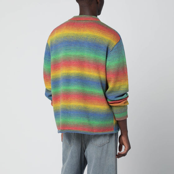 Awake NY Multicolour striped polo sweater