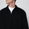Awake NY Black zip-up overshirt with logo