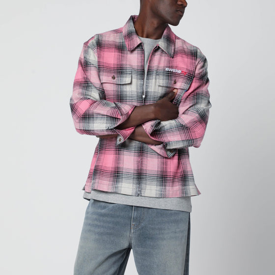 Awake NY Pink checked flannel shirt