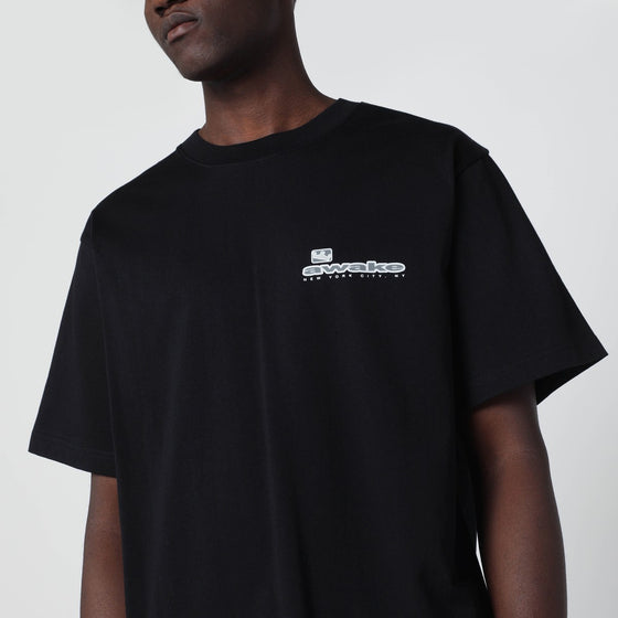 Awake NY Black cotton T-shirt with logo