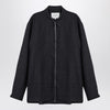 STUDIO NICHOLSON Dark grey wool zip shirt