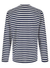 Comme Des Garçons Play Striped T-shirt With Heart Patch