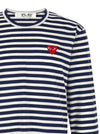 Comme Des Garçons Play Striped T-shirt With Heart Patch