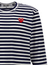 Comme Des Garçons Play Logo Patch Stripes T-shirt