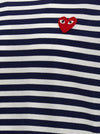 Comme Des Garçons Play Logo Patch Stripes T-shirt