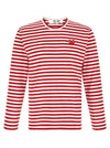 Comme Des Garçons Play Striped T-shirt With Heart Patch