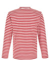 Comme Des Garçons Play Striped T-shirt With Heart Patch