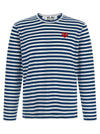 Comme Des Garçons Play Logo Patch Stripes T-shirt