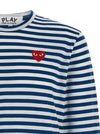 Comme Des Garçons Play Logo Patch Stripes T-shirt