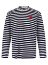 Comme Des Garçons Play Logo Patch Stripes T-shirt