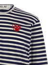 Comme Des Garçons Play Logo Patch Stripes T-shirt