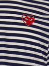 Comme Des Garçons Play Logo Patch Stripes T-shirt