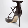 Jimmy Choo Azia sandals in deep red patent leather