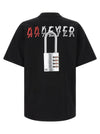 44 Label T-shirt With Padlock Print