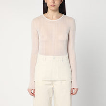  Roberto Collina Semi-transparent sweater in natural colour