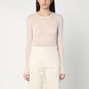 Roberto Collina Semi-transparent sweater in natural colour