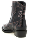 Ganni Low Shaft Embroidered Western Ankle Boots
