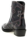Ganni Low Shaft Embroidered Western Ankle Boots