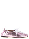 Ganni Lace-up Ballet Flats