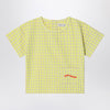 Bobo Choses Yellow blouse in Vichy fabric