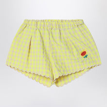 Bobo Choses Yellow shorts in Vichy fabric