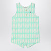 Bobo Choses Lucky Fish green water romper