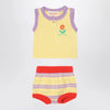 Bobo Choses Two-piece set light yellow with flower