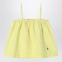  Bobo Choses Yellow Top in Vichy Fabric